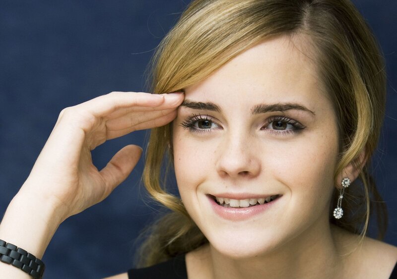 Emma Watson saluting