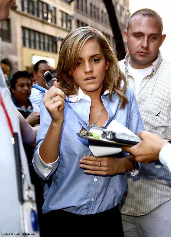 Emma Watson signing autographs