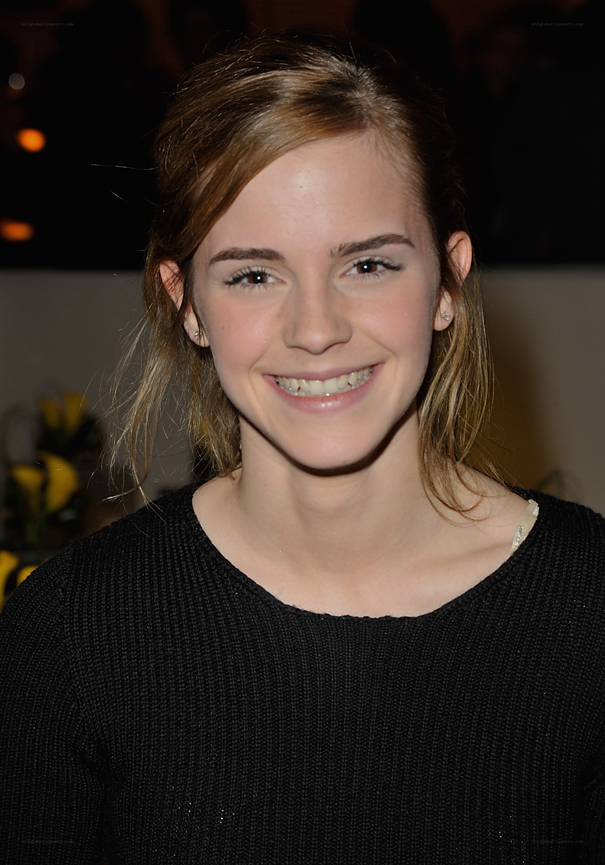 Emma Watson smiling at event