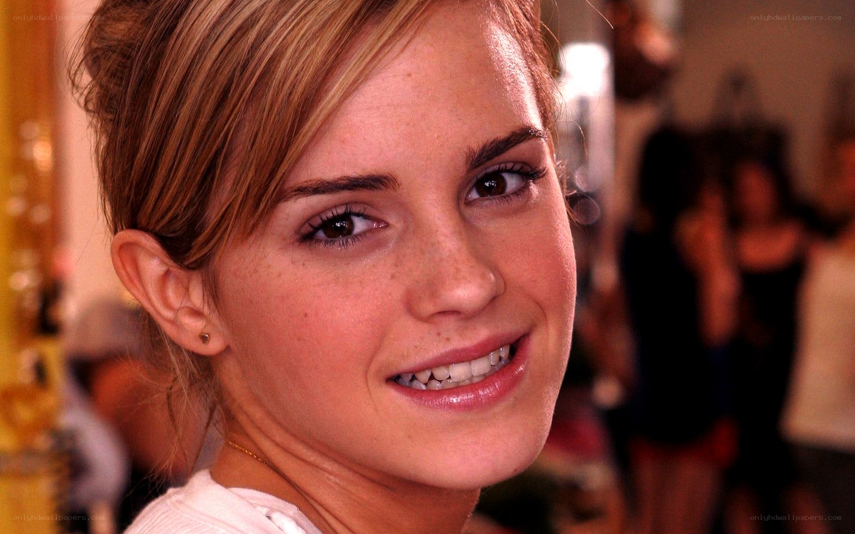 Emma Watson smiling at event