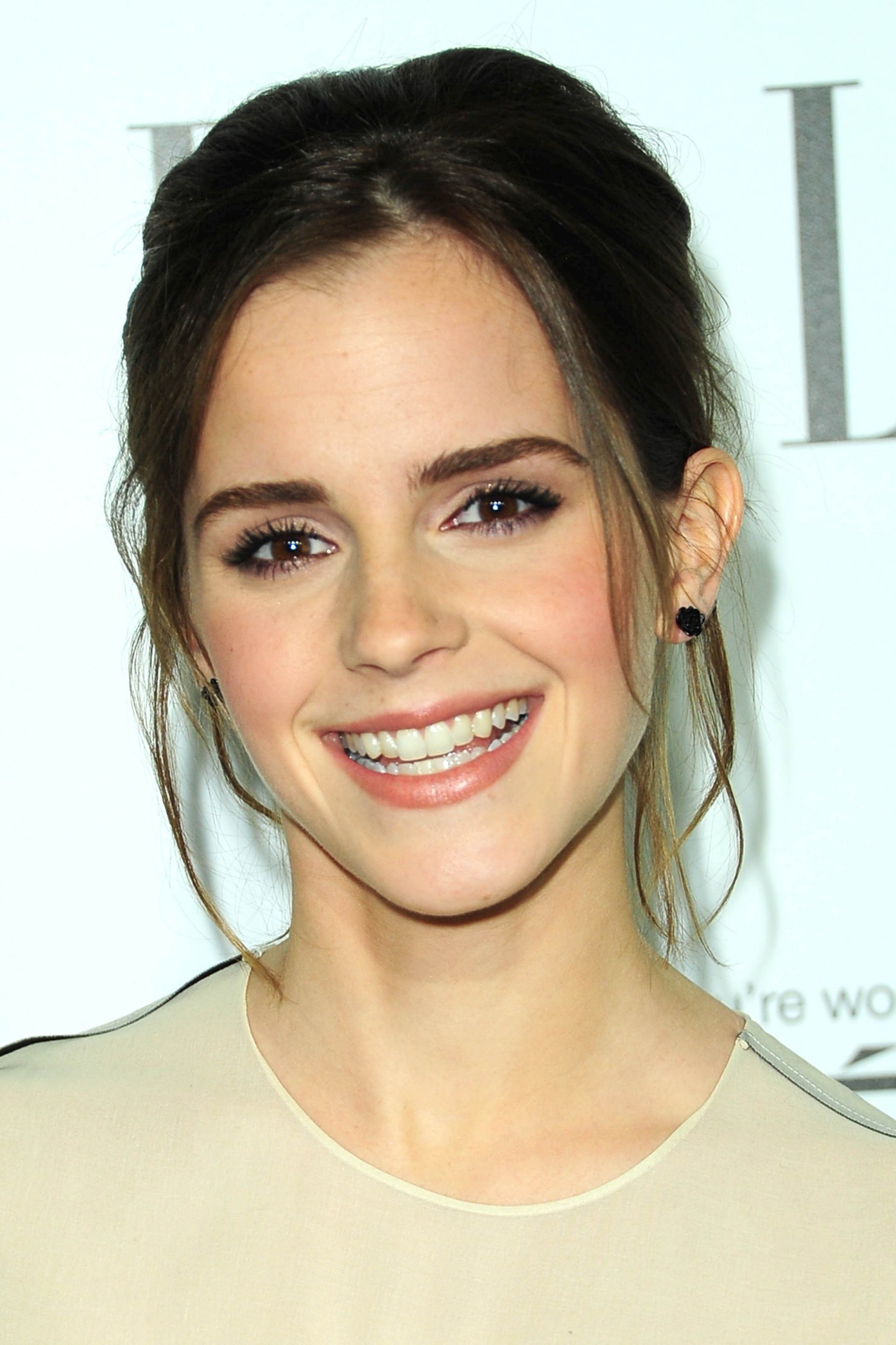 Emma Watson smiling at event