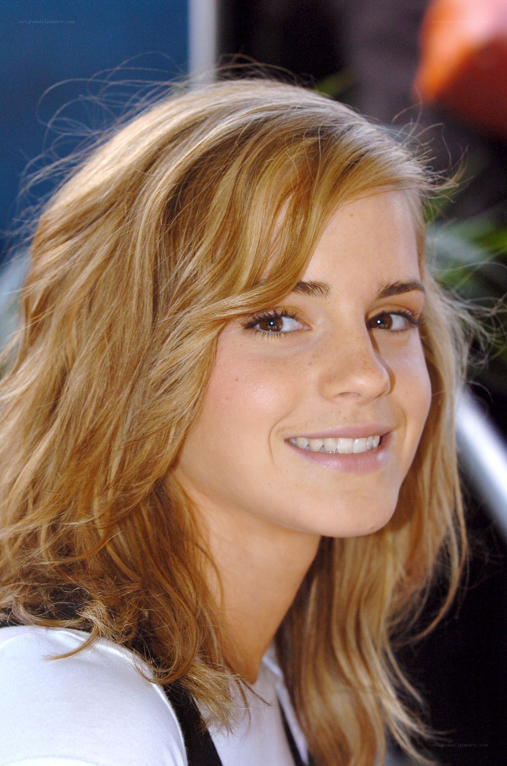 Emma Watson smiling at event