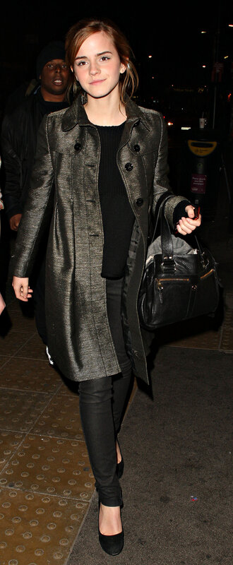 Emma Watson walking at night