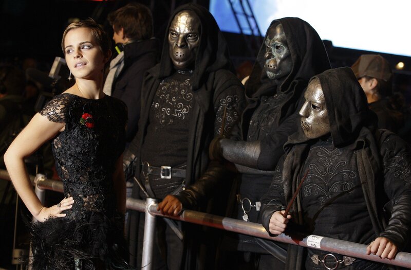 Emma Watson with Death Eaters
