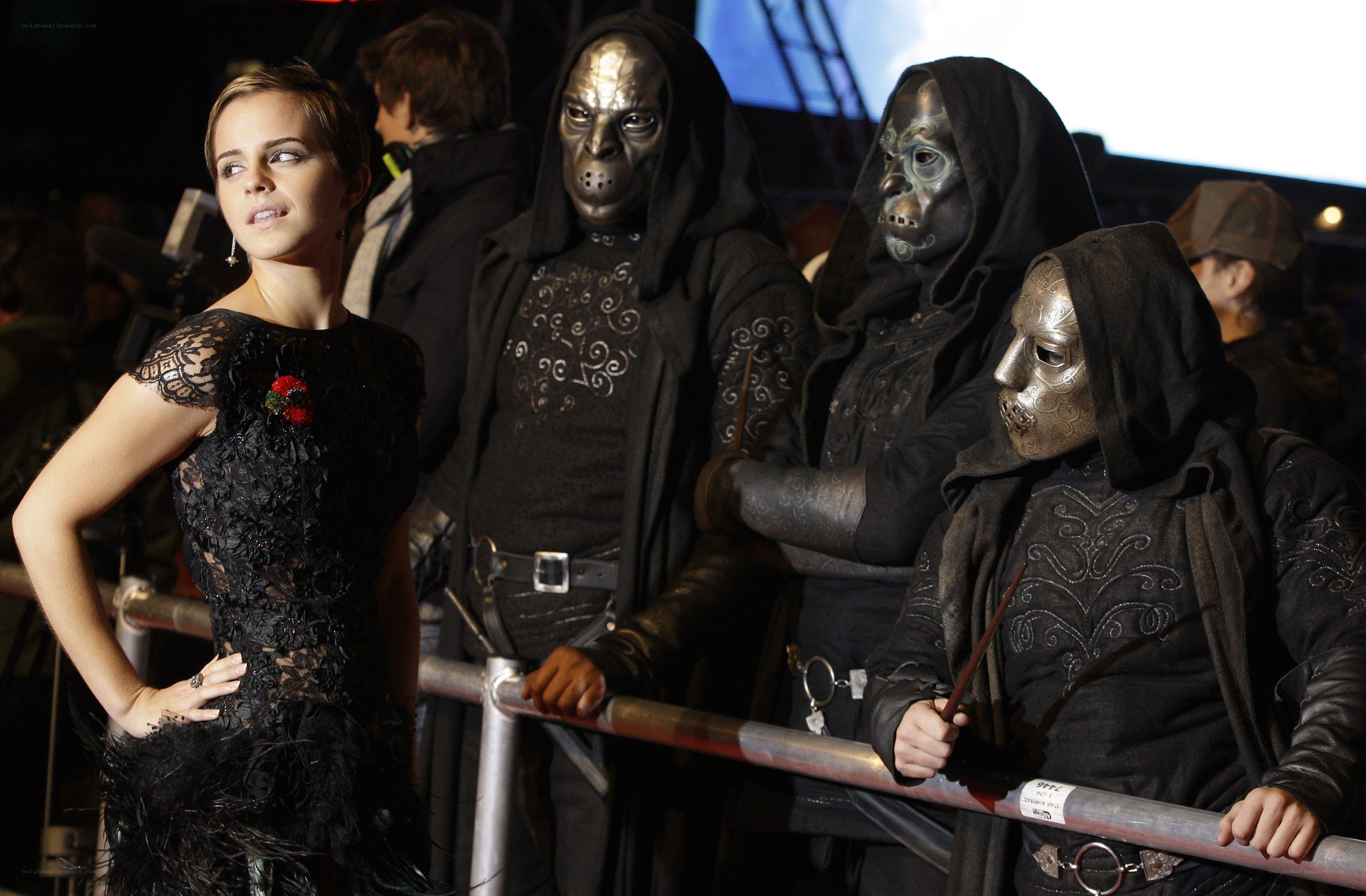 Emma Watson with Death Eaters