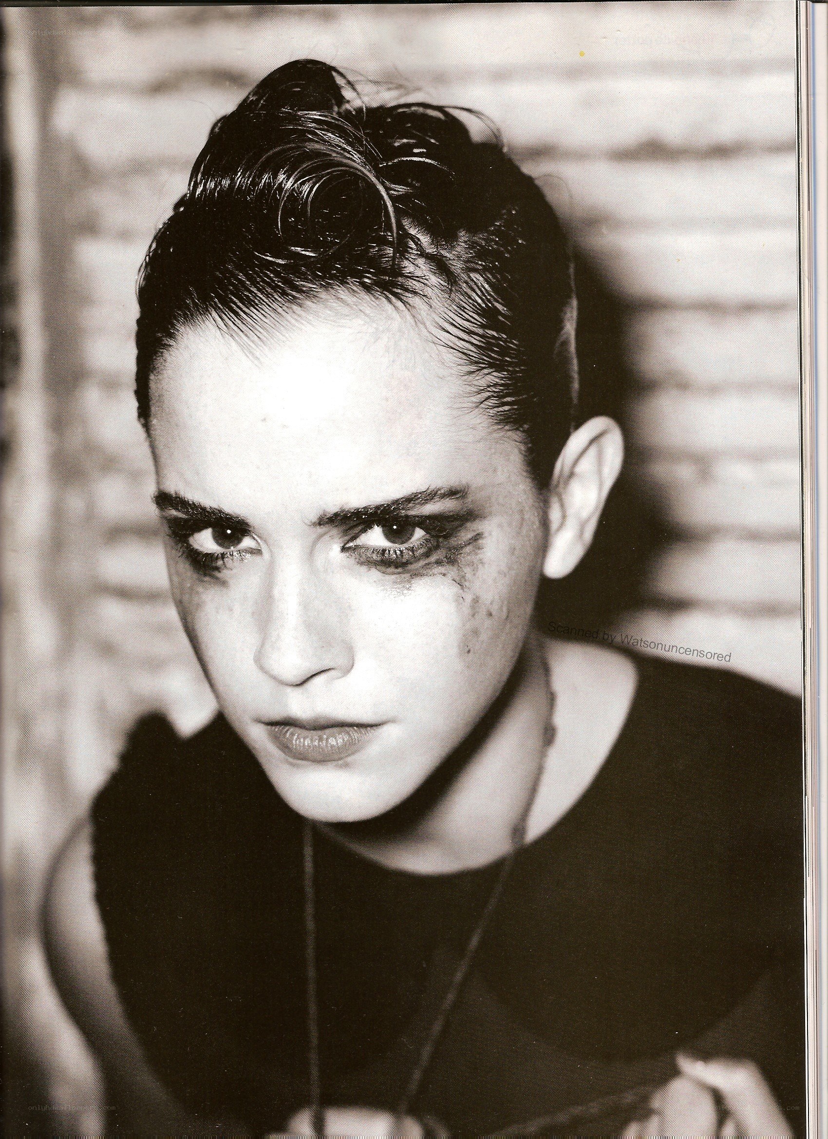 Emma Watson with dramatic makeup