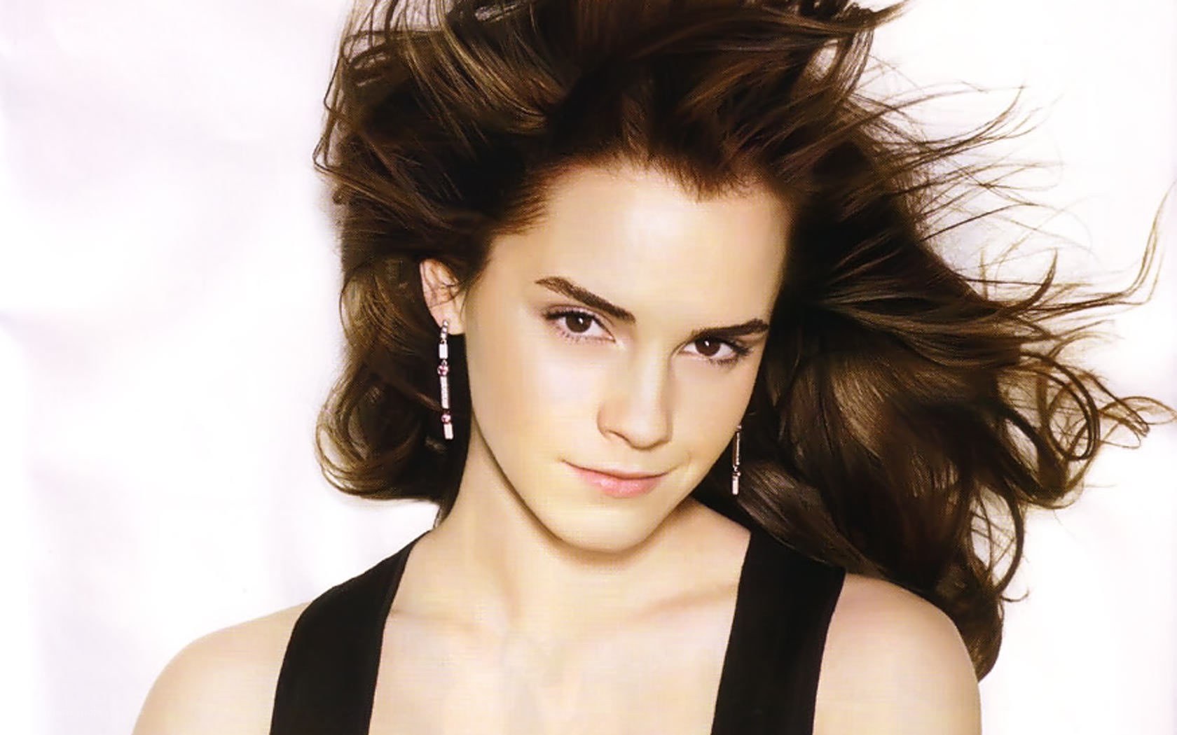 Emma Watson with flowing hair