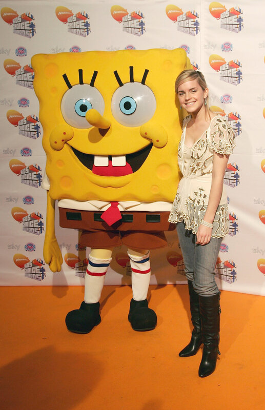 Emma Watson with SpongeBob
