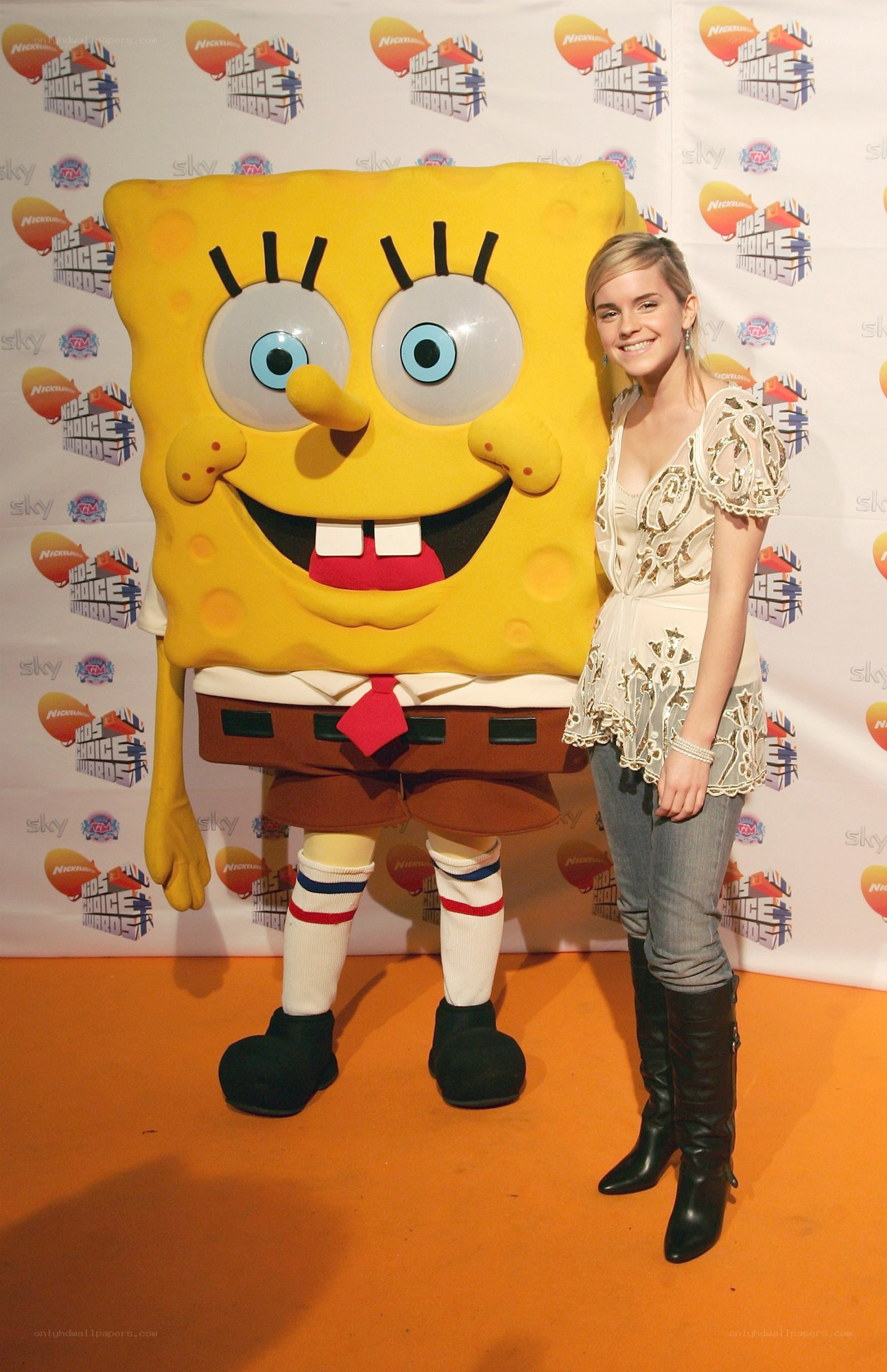 Emma Watson with SpongeBob