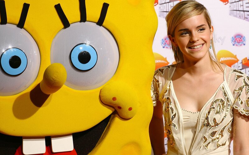 Emma Watson with SpongeBob