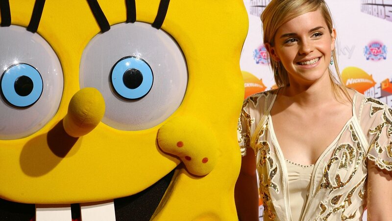 Emma Watson with SpongeBob