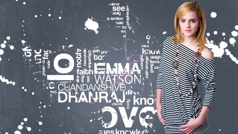 Emma Watson word art portrait