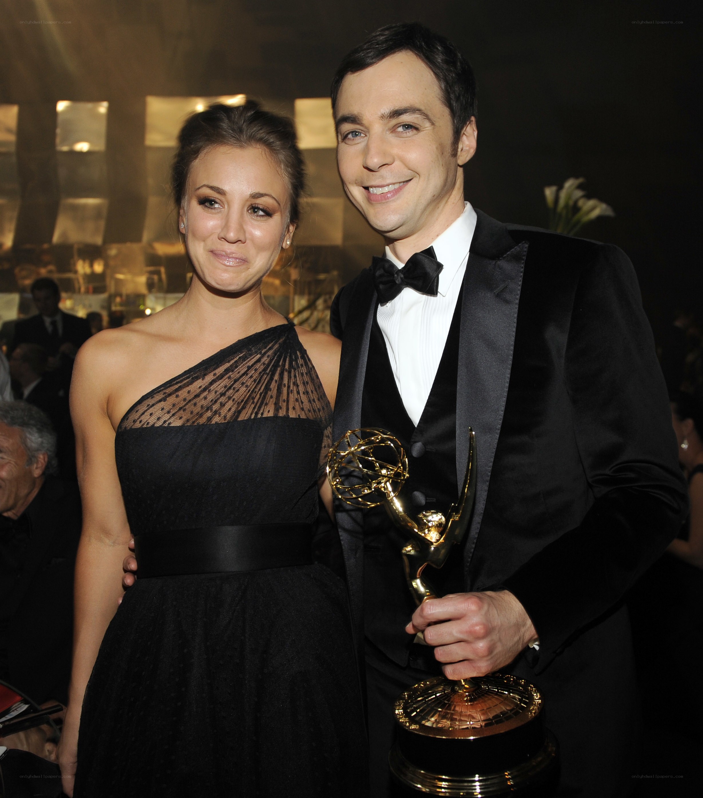 Emmy award winners pose