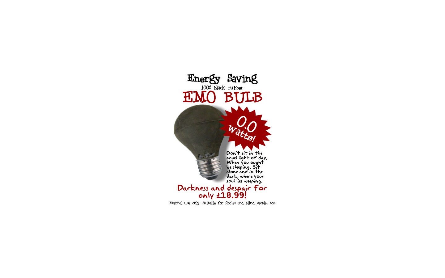 Emo light bulb ad