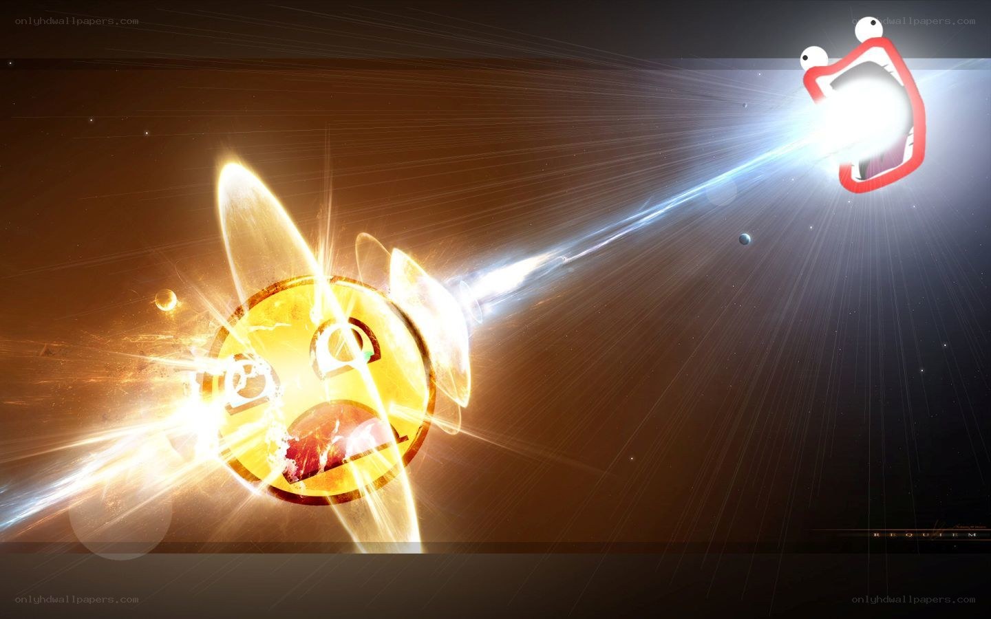 Emoji battle in space