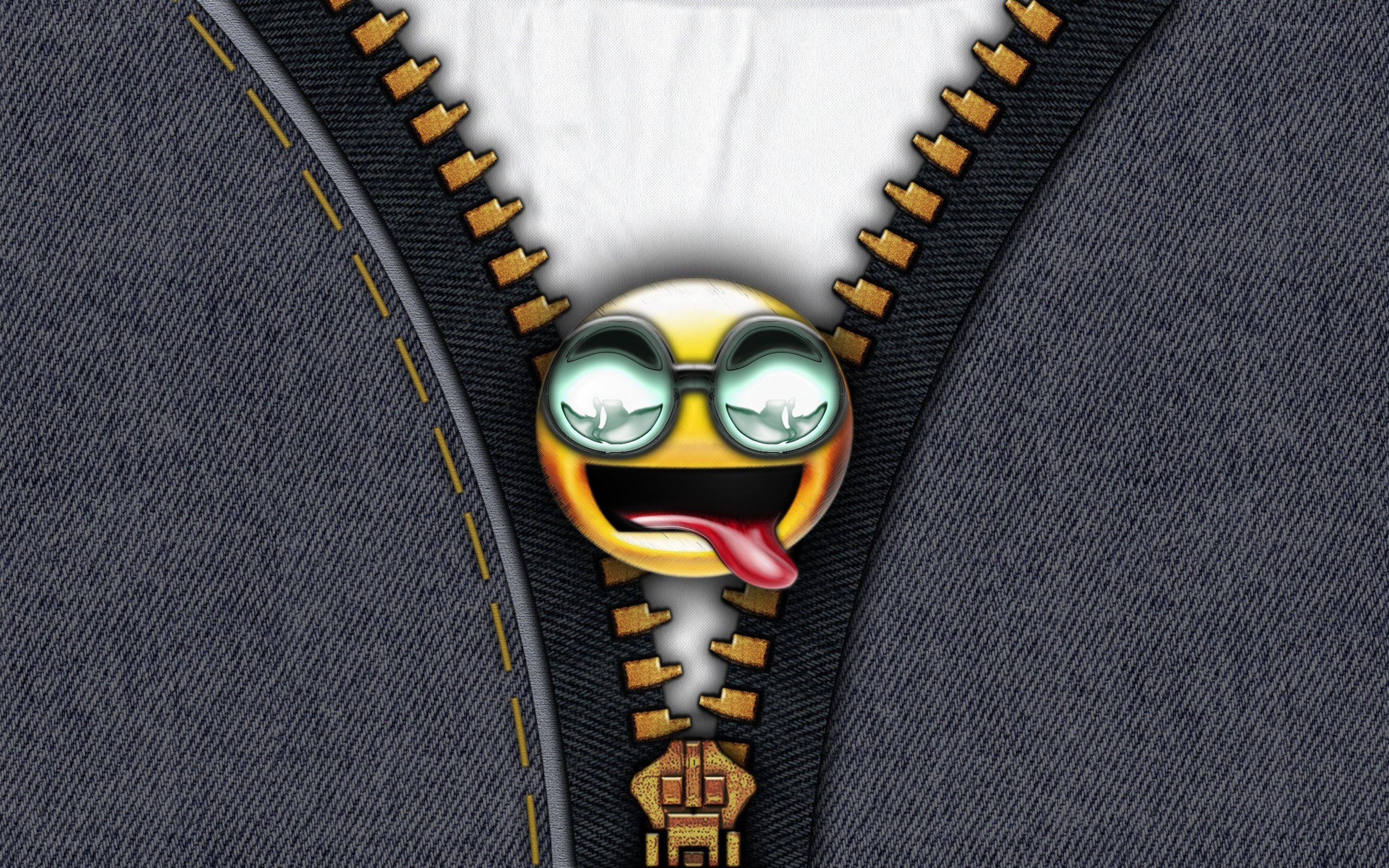 emoji in a zipper