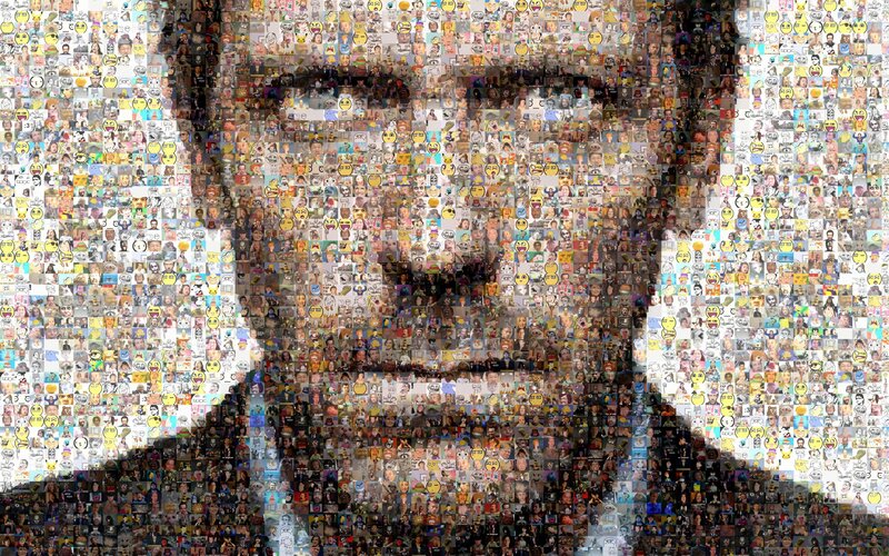 Emoji mosaic portrait