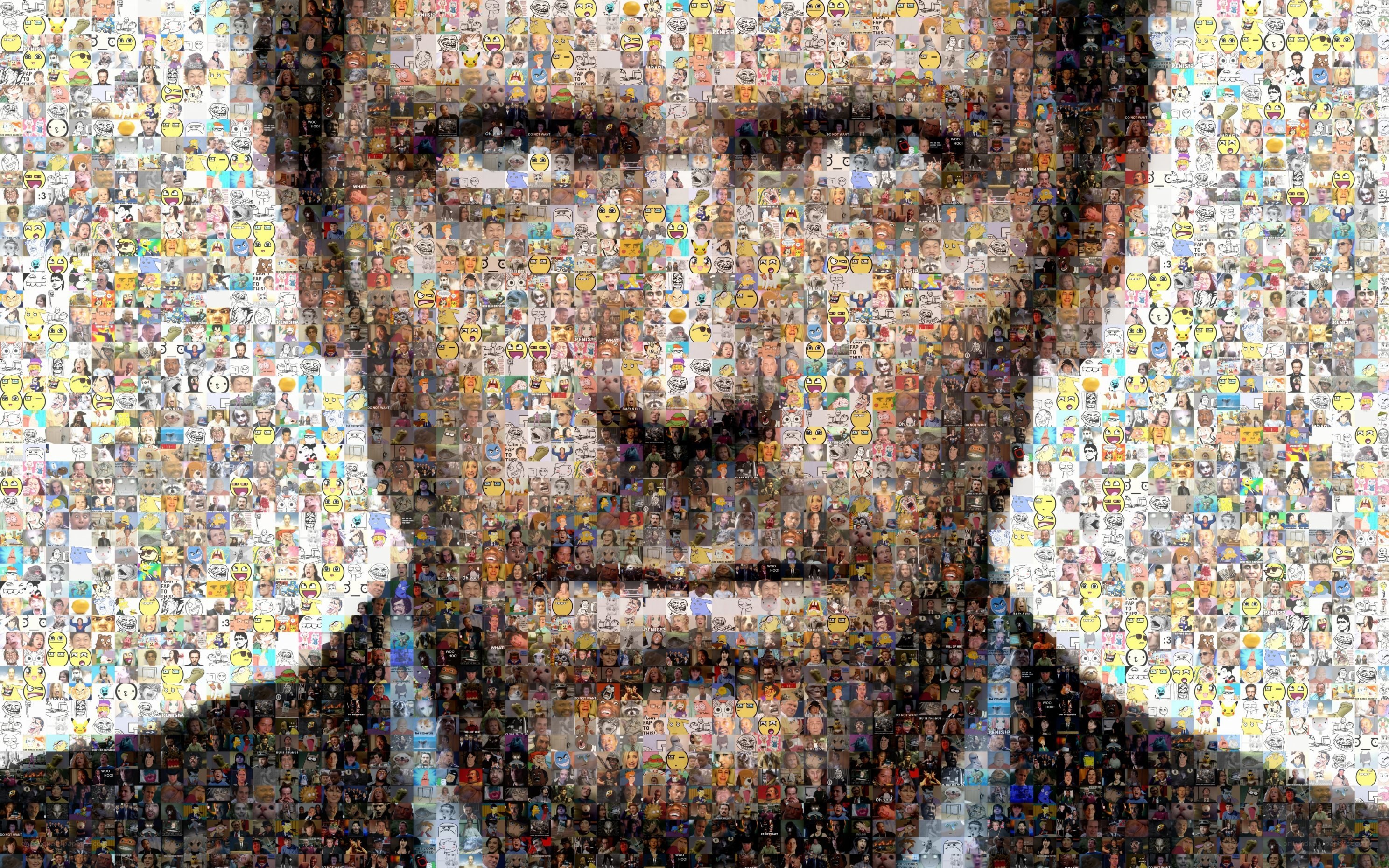 Emoji mosaic portrait