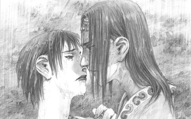 emotional anime character scene