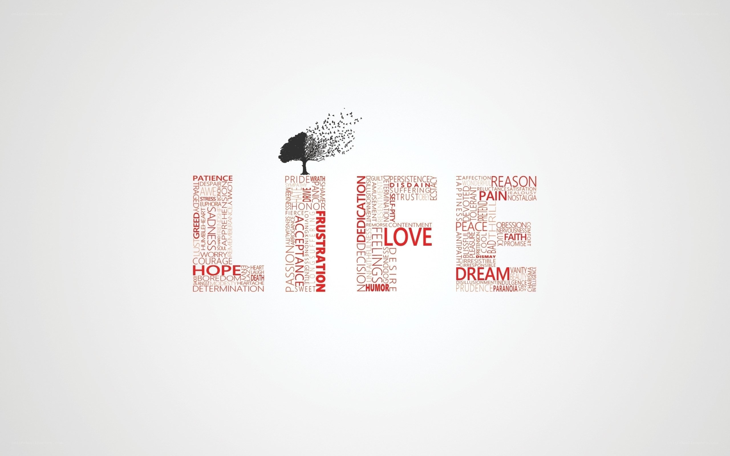 Emotional word cloud art