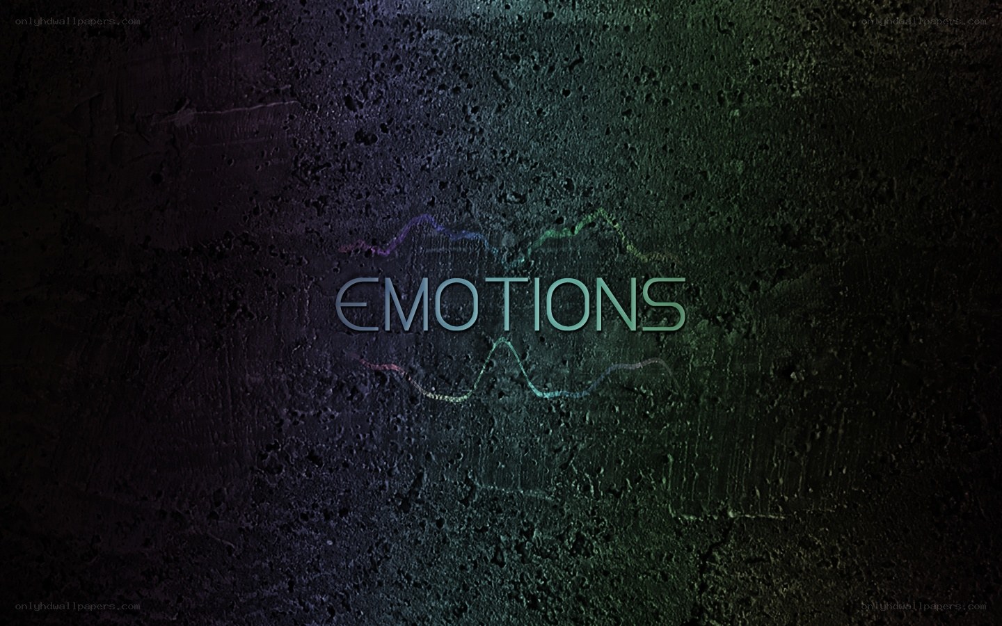 emotions text on textured background