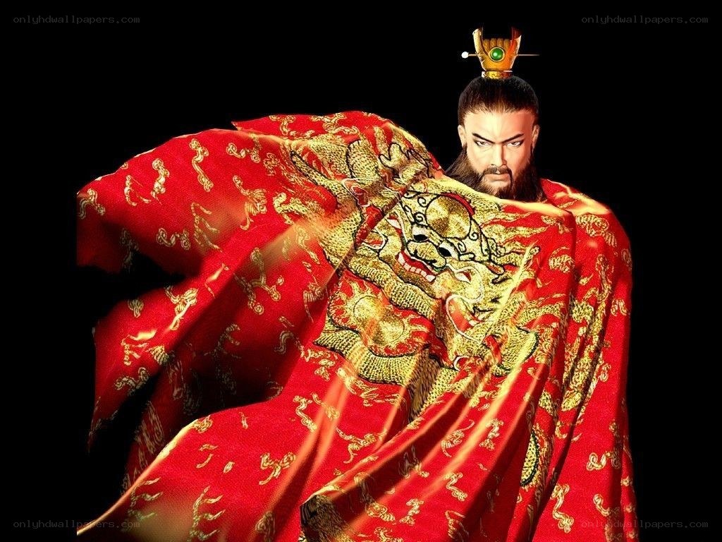 emperor in red dragon robe