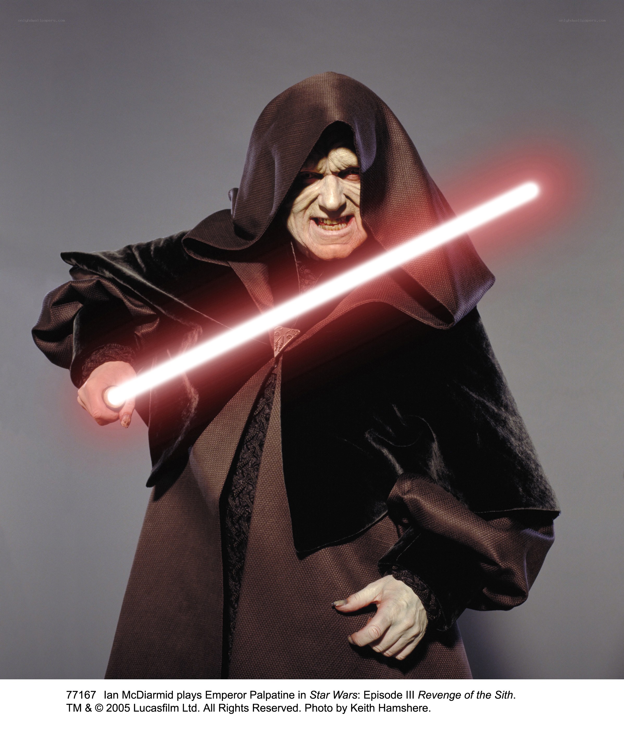 Emperor Palpatine with lightsaber