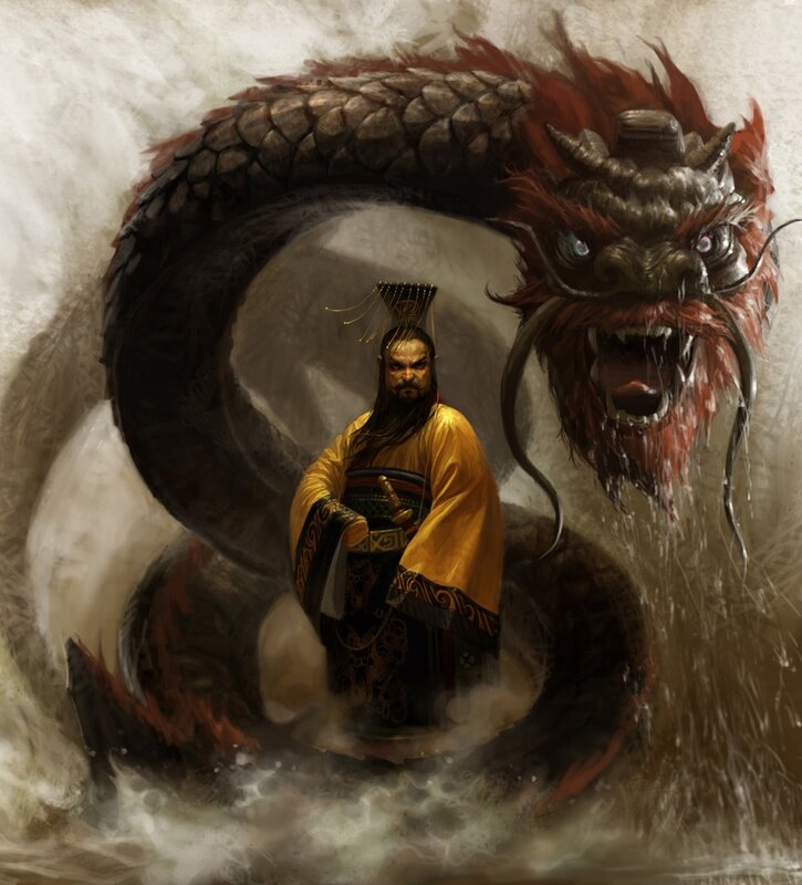 Emperor with a dragon