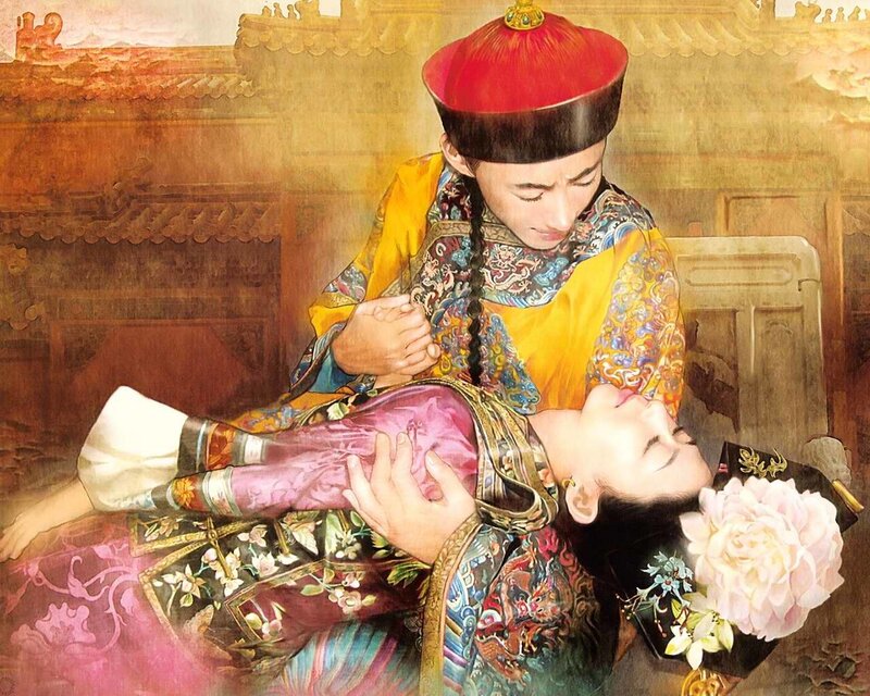 Emperor with a woman in palace