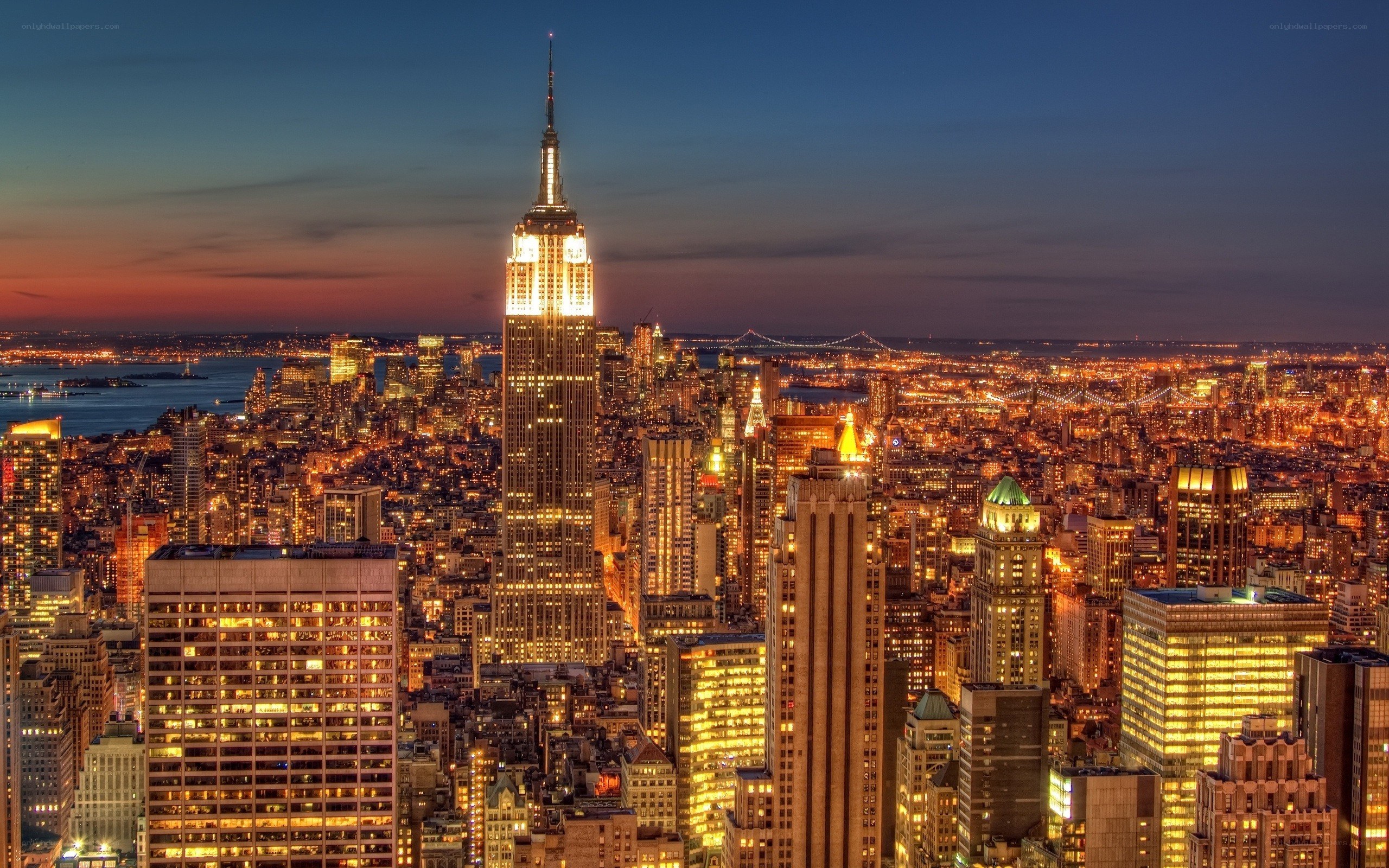 Empire State Building at dusk