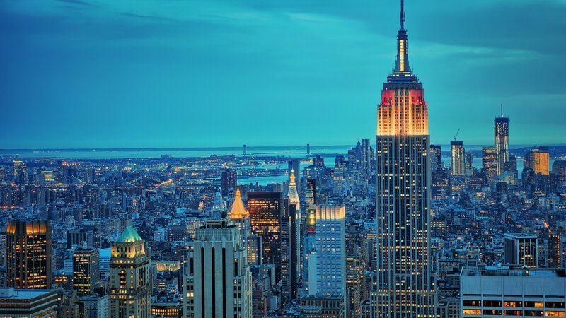 Empire State Building at dusk