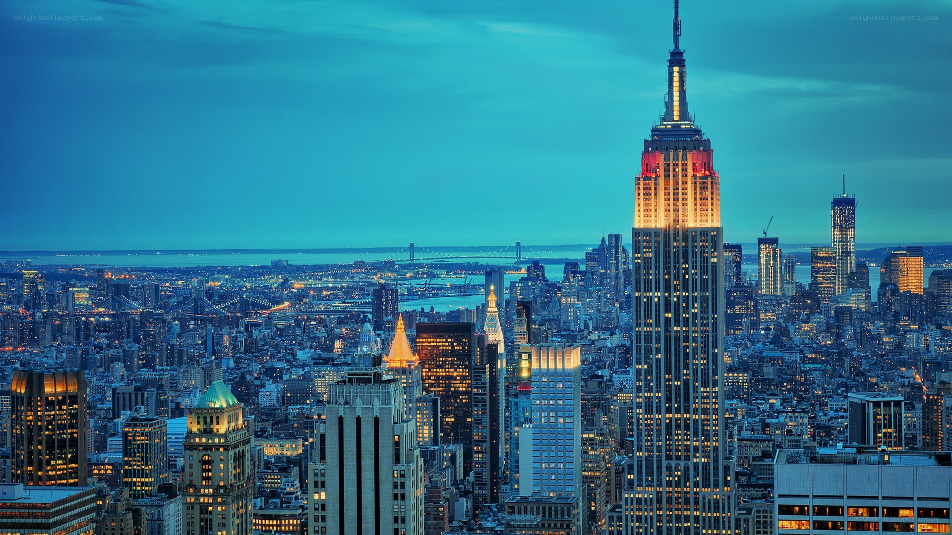 Empire State Building at dusk