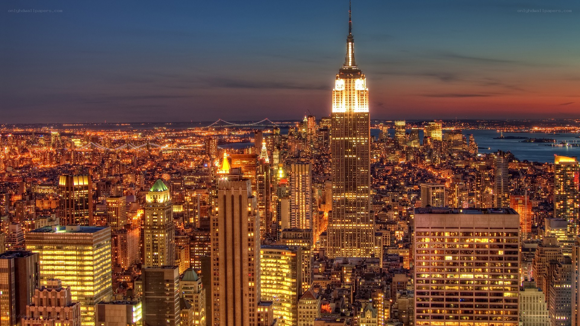 Empire State Building at dusk