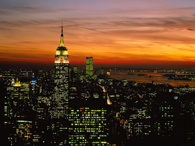 Empire State Building at dusk