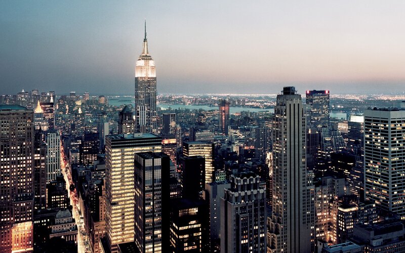 Empire State Building at Dusk — Blue, Calm