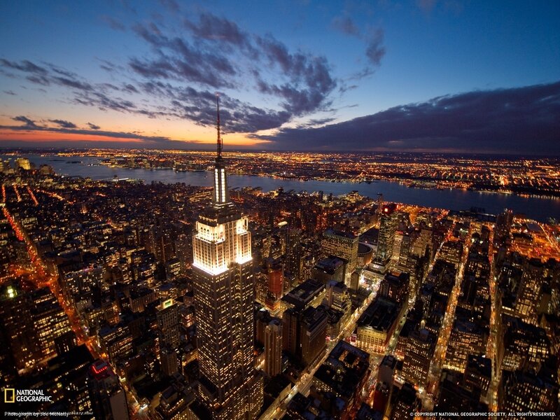 Empire State Building at Dusk — Blue, Dramatic, Night