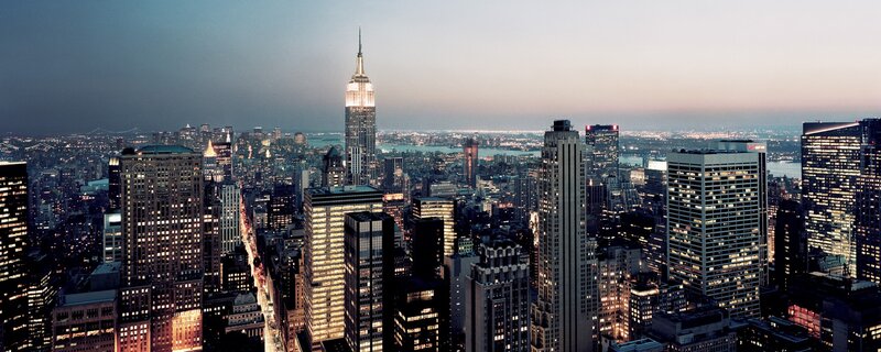 Empire State Building at Dusk — Blue, Dramatic, Sunset