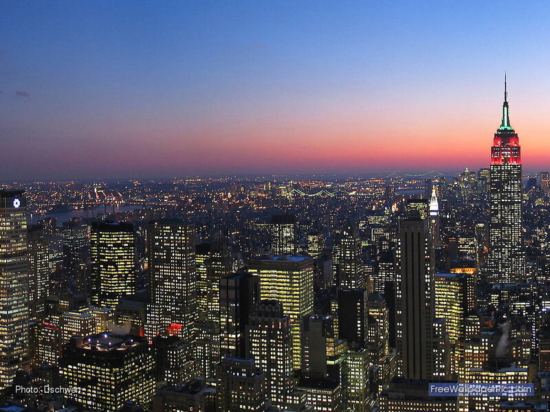 Empire State Building at Dusk — Blue