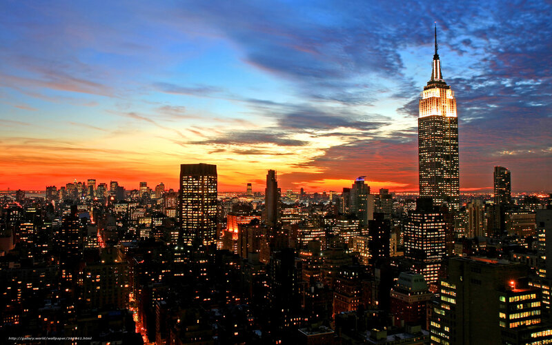 Empire State Building at Dusk — Orange, Dramatic
