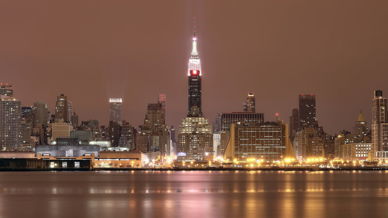 Empire State Building at Night — Brown, Calm