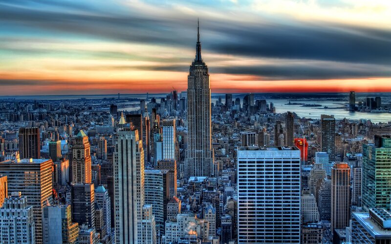 Empire State Building at sunset