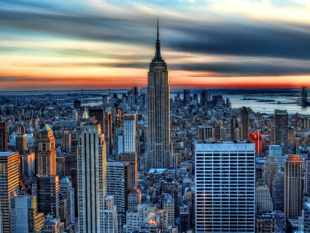 Empire State Building at sunset