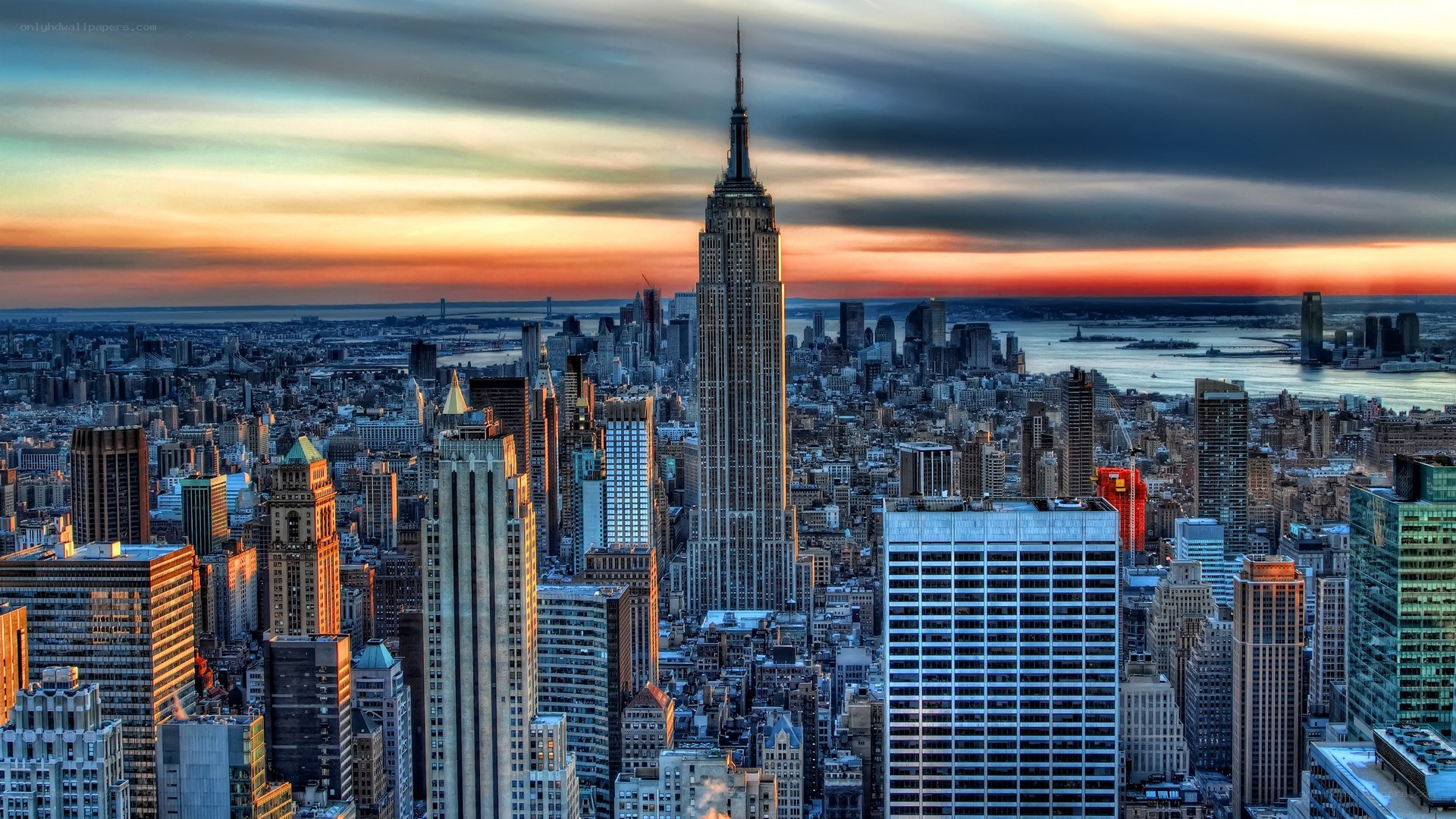 Empire State Building at sunset