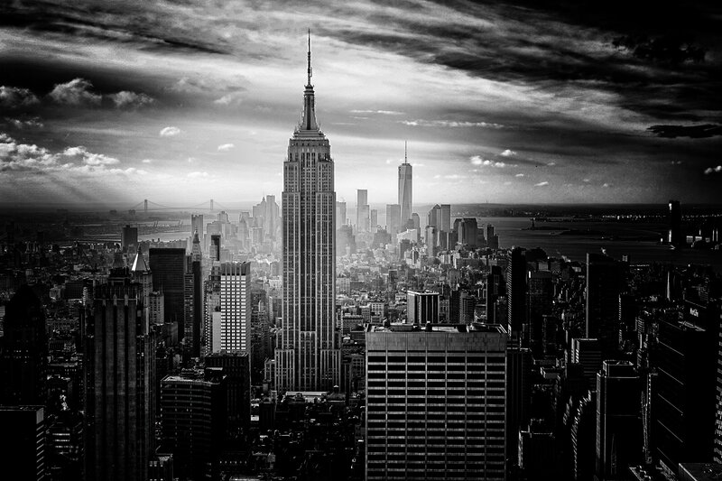 Empire State Building — Black, Dramatic, Afternoon