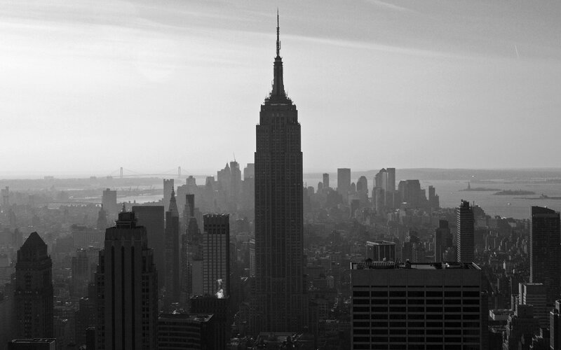 Empire State Building — Black, Dramatic, Morning