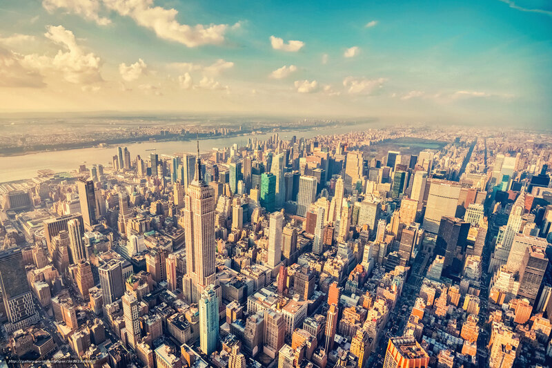 Empire State Building — Blue, Dramatic, Afternoon, Photograph