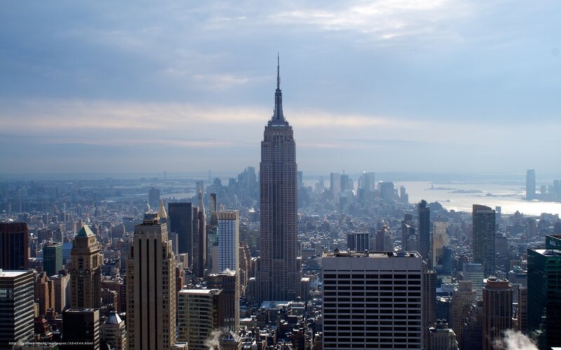 Empire State Building — Blue, Dramatic, Afternoon