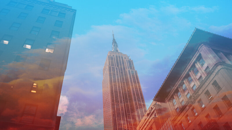 Empire State Building — Blue, Dramatic, Sunset, Photograph
