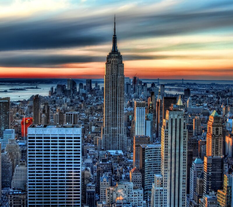 Empire State Building — Blue, Dramatic, Sunset