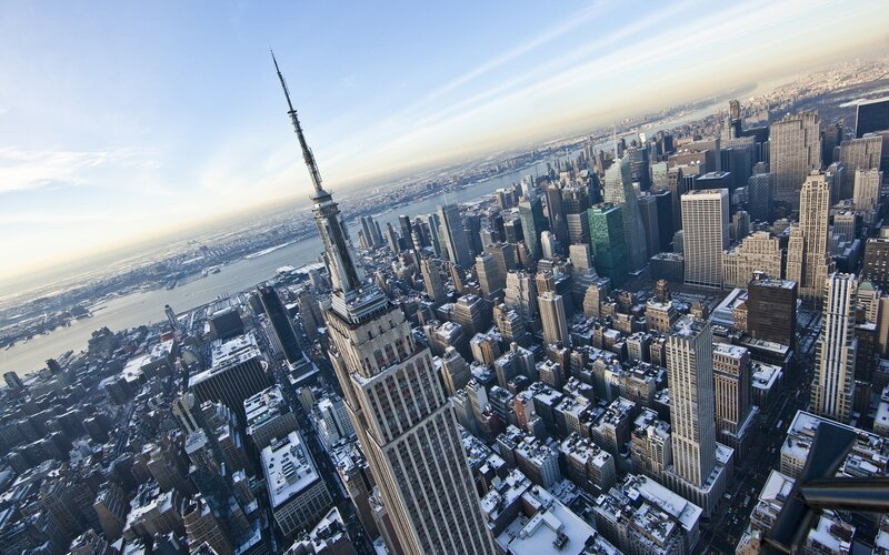 Empire State Building — Blue, Dramatic, Winter